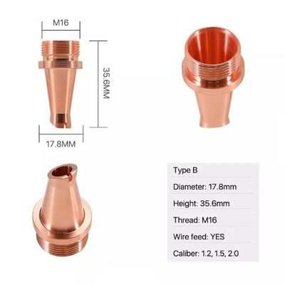 Поток сопла M16 заварки лазера H35.6mm для головы сварщика лазера волокна