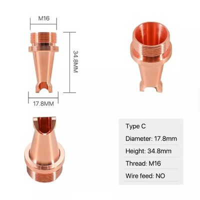 части сварочного аппарата лазера сопла заварки лазера M16 17.8mm