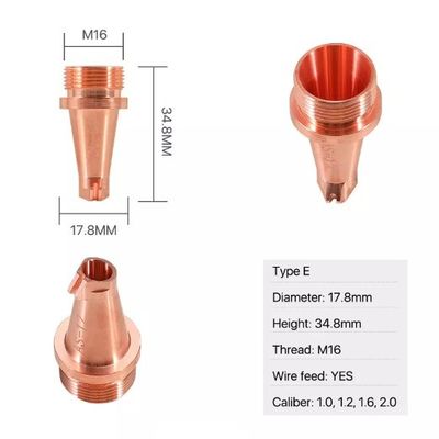 Сопло резца лазера сопла D17.8 заварки лазера высоты 34.8mm